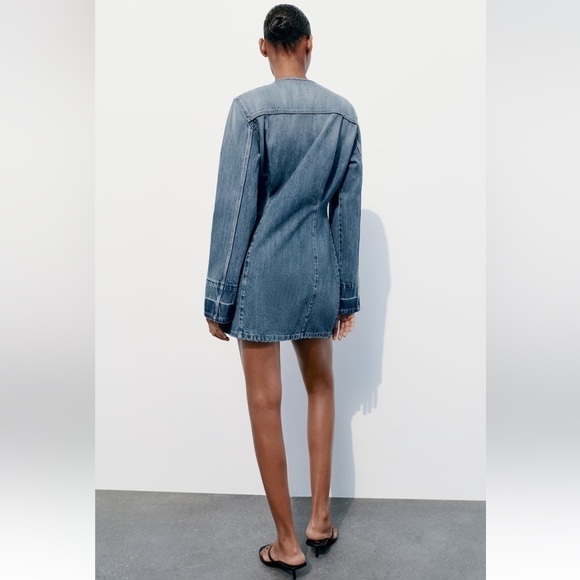 New ZARA Denim TRF Dress - Picture 5 of 9